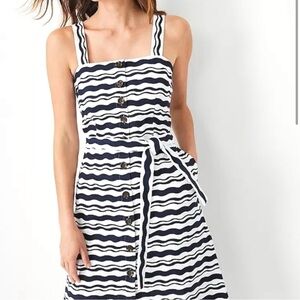 Ann Taylor Petite Wave Strappy Flare Dress